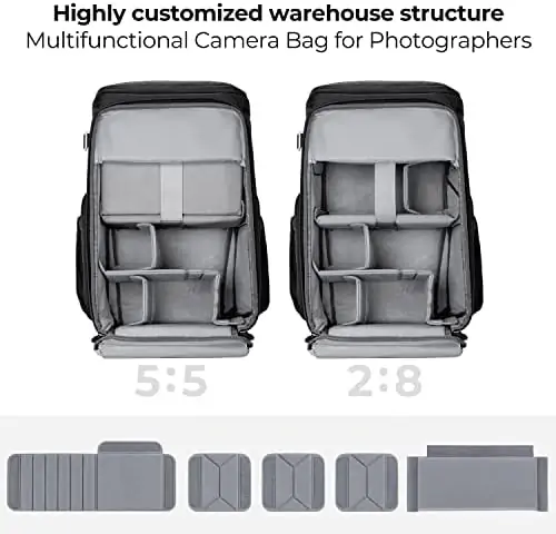 K&F Concept Professional Camera bags for photographers 25L Large Capacity Camera Case Waterproof Photography Camera Backpack for Dslr Cameras - Image 2