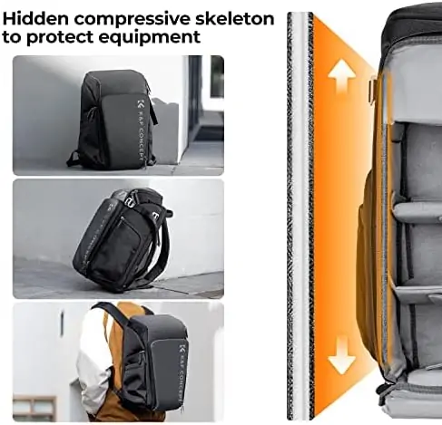 K&F Concept Professional Camera bags for photographers 25L Large Capacity Camera Case Waterproof Photography Camera Backpack for Dslr Cameras - Image 5
