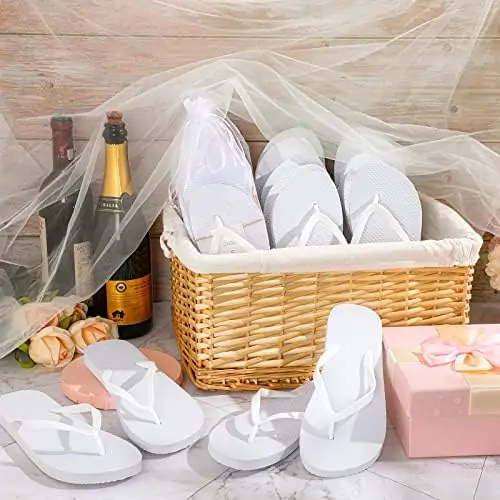 Unittype 72 Pairs Flip Flops Bulk for Wedding Party Guests Sandals Pack Casual Slippers with Assorted Size Cards Sign for Bridal Reception Hotel Travel Spa Pool Party Favor Supplies - Image 4