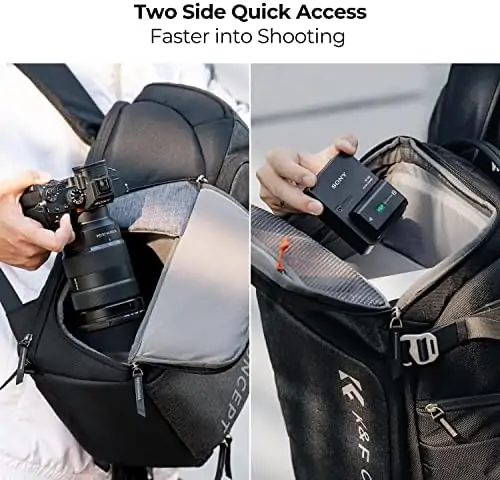 K&F Concept Professional Camera bags for photographers 25L Large Capacity Camera Case Waterproof Photography Camera Backpack for Dslr Cameras - Image 4