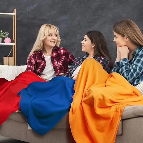 40 Packs Fleece Blanket Bulk 60 x 50 Inch Soft Lightweight Fleece Blanket Warm Cozy Throw Blanket Plush Fleece Pet Blanket for Bed Couch Sofa Home Office Wedding Gifts Travel Camping (Novel Color) - Image 6