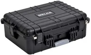MEIJIA Portable Waterproof Protective Case,Hard Camera Case,Customized Fit Foam Inserted, Elegant Black,Fit for Camera, Equipments, Lens,Drones,19.78“X15.77"x7.41" (Black)