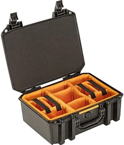 Pelican Vault - V300 Multi-Purpose Hard Case with Padded Dividers for Camera, Drone, Equipment, Electronics, and Gear (Black)